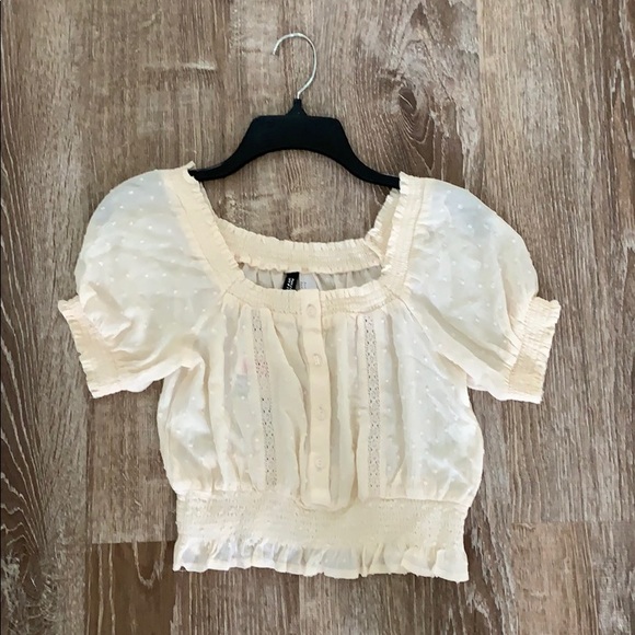 peasant blouse crop top